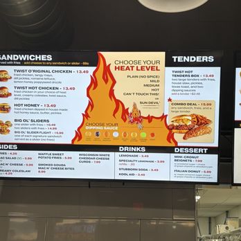 Twist Hot Chicken - Menu - Chicken Shop Near Me - Tempe, Arizona Twist Hot Chicken - Menu - Chicken Shop Near Me - Tempe, Arizona