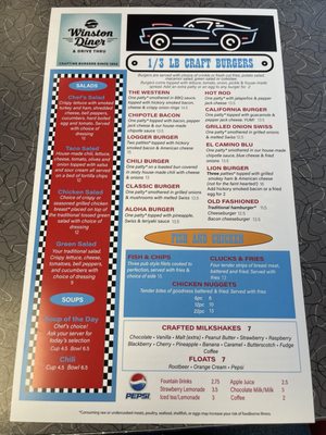Menu photo 4 Winston Diner & Drive-thru Winston, OR