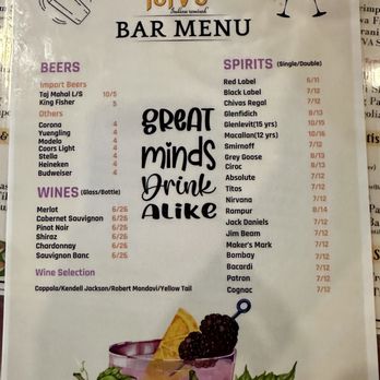 Tatva - February 2025 menu of alcoholic beverages - Indian Near Me - Wexford, Pennsylvania