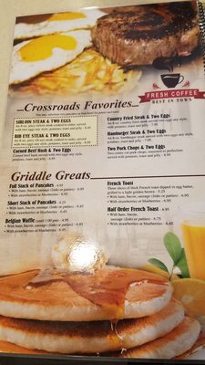 Menu photo 8 Crossroads Family Restaurant Attica, IN
