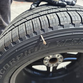 Tire Express - Sidewall puncture on tire - Tires Near Me - Santa Ana, California