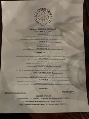 Menu photo 1 Southern Craft Parkersburg, WV