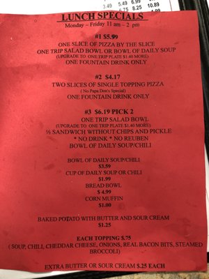 Menu photo 1 Papa Don's Pizza Fort Scott, KS