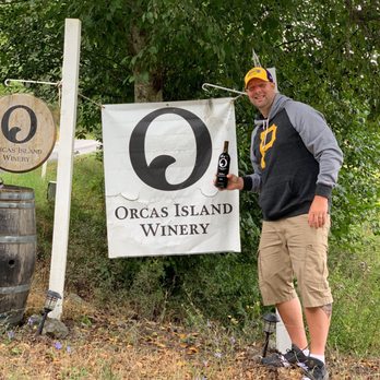 Orcas Island Winery - Me at the entrance - Wineries Near Me - Eastsound, Washington