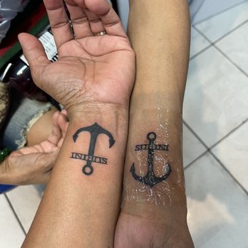 Wildlife Tattoo - Matching tattoo with my sister. Navy anchor - Tattoo Near Me - Winnetka, California