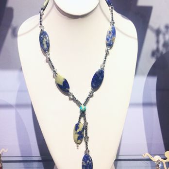 Eastern coral - Sodalite and crystal y-shape necklace! - Jewelry Near Me - Columbia, Maryland