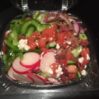 Stonefire Grill - Traditional Greek Side Salad (Greens, Feta, Kalamata Olives, Cucumbers, Green Peppers, Tomato, Radishes, Red Onion, Olive Oil Vinaigrette)! - American Near Me - Irvine, California Stonefire Grill - Traditional Greek Side Salad (Greens, Feta, Kalamata Olives, Cucumbers, Green Peppers, Tomato, Radishes, Red Onion, Olive Oil Vinaigrette)! - American Near Me - Irvine, California