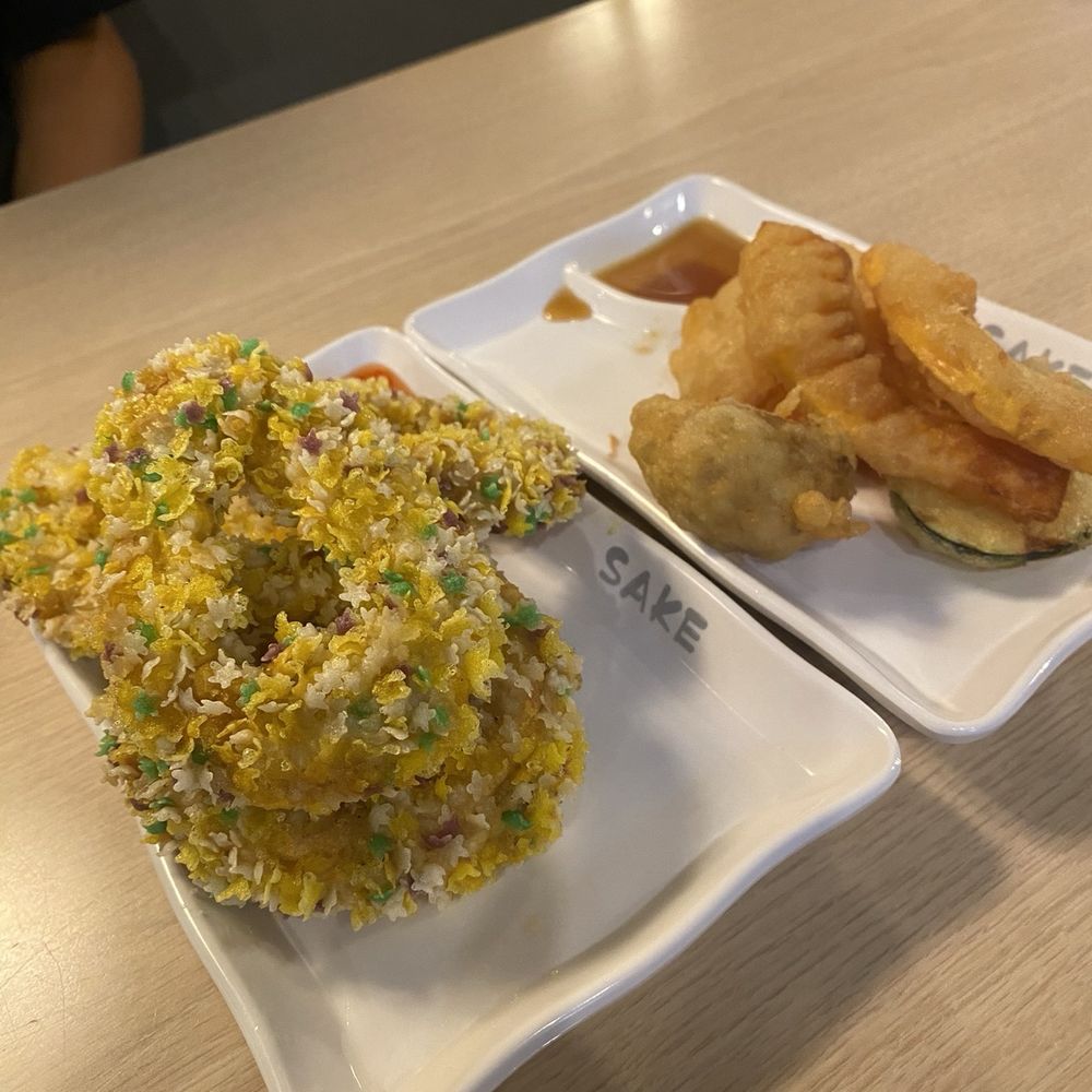 Calimari and veggie tempura Calimari and veggie tempura