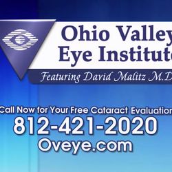 Free Cataract Screening, just call 812-421-2020