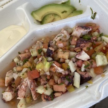 Taqueria Los Compadres - Fixings for tostada de pulpo - Tacos Near Me - Elk Grove, California Taqueria Los Compadres - Fixings for tostada de pulpo - Tacos Near Me - Elk Grove, California
