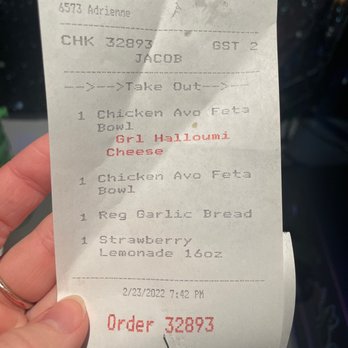 Nando's Peri-Peri - Receipt clearly stating the order. - Portuguese Near Me - Gainesville, Virginia