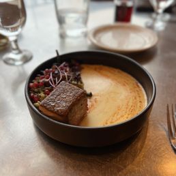 Salmon main plate and amuse bouche