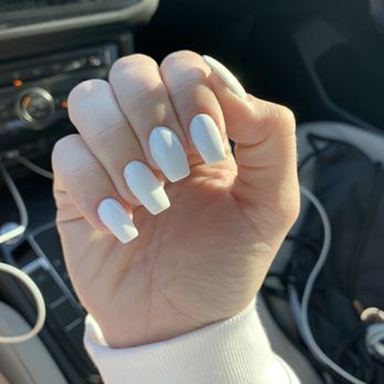 Pretty Nails - coffin shape acrylic nails white - Nail Salons Near Me - Palm Desert, California Pretty Nails - coffin shape acrylic nails white - Nail Salons Near Me - Palm Desert, California