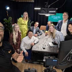 Great Things Studios - Coop Audiovisuelle GTS - GTS team and client for a video podcast recording at our Montreal studio