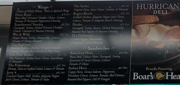Menu photo 5 Hurricane Deli Westhampton Beach, NY