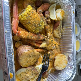 Graffiti Seafood and More - Seafood boil (minus a few crab legs and shrimp). - Seafood Near Me - Ocala, Florida Graffiti Seafood and More - Seafood boil (minus a few crab legs and shrimp). - Seafood Near Me - Ocala, Florida