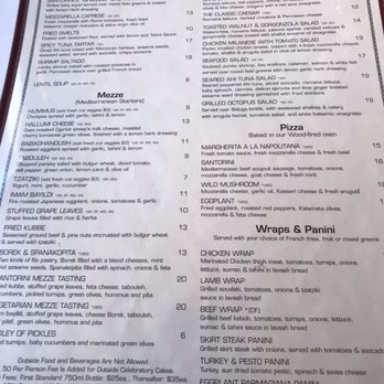 Cafe Santorini - Menu - Italian Near Me - Pasadena, California