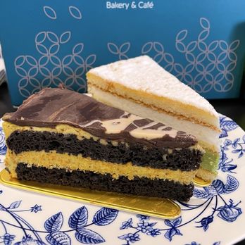 Yafa Bakery & Cafe - Chocolate Pistachio Cake ( Dubai chocolate style) and pistachio ricotta cake - Bakeries Near Me - Somerville, Massachusetts