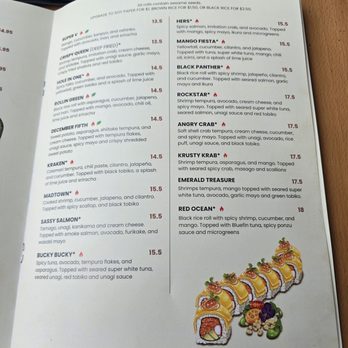 Hers Sushi Bar and Ramen - Menu inside - Sushi Bars Near Me - Oregon, Wisconsin