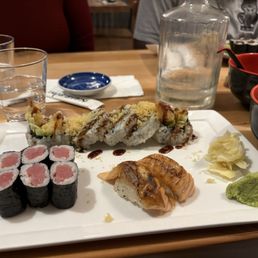 Shrimp Tempura Roll Tuna Roll Fatty Salmon Belly