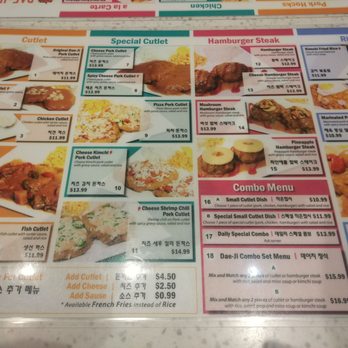Dae-Ji Cutlet House - Menu 1/2 - Korean Near Me - Burnaby, British Columbia Dae-Ji Cutlet House - Menu 1/2 - Korean Near Me - Burnaby, British Columbia