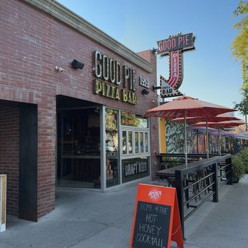 Good Pie - Exterior with small pation. - Pizza Near Me - Las Vegas, Nevada Good Pie - Exterior with small pation. - Pizza Near Me - Las Vegas, Nevada