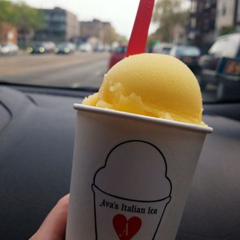 Ava's Italian Ice - a hand holding a cup of ice cream - Shaved Ice Near Me - Chicago, Illinois