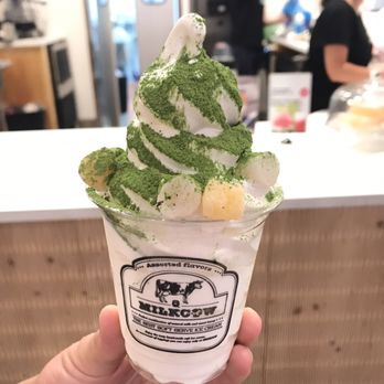 Sweet Cow Cafe - Milky Way with Matcha Powder and Mochi - Ice Cream & Frozen Yogurt Near Me - Pasadena, California Sweet Cow Cafe - Milky Way with Matcha Powder and Mochi - Ice Cream & Frozen Yogurt Near Me - Pasadena, California