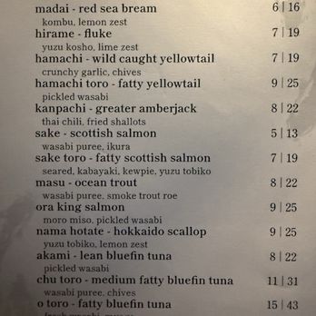 Hachi - Nigiri / sashimi menu - Japanese Near Me - Houston, Texas Hachi - Nigiri / sashimi menu - Japanese Near Me - Houston, Texas