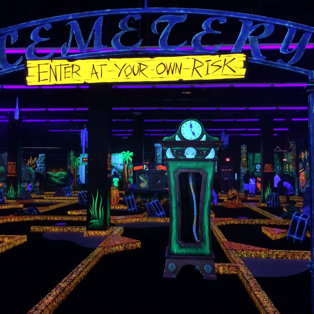 Monster Mini Golf - Glow mini-golf with awesome decorations, trivia posted around, and great places for photos! - Mini Golf Near Me - Pembroke Pines, Florida Monster Mini Golf - Glow mini-golf with awesome decorations, trivia posted around, and great places for photos! - Mini Golf Near Me - Pembroke Pines, Florida
