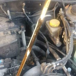 The oil is so above full it is ridiculous. 2x the oil needed. Todd the owner won't admit wrongdoing. Didn't drain old oil, just put more in.