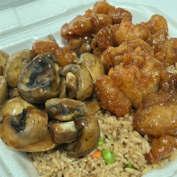 China88 - Orange Chicken - Mushroom & Rice - Chinese Near Me - Tampa, Florida