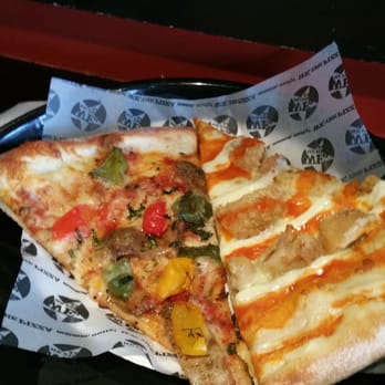 We, The Pizza - Buffalo chicken and sausage and peppers.  Nice flavor though strangely crunchy crust - Pizza Near Me - Washington, DC, District of Columbia