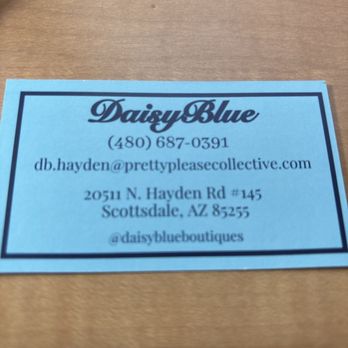 Daisy Blue Boutique - Business card - Women's Clothing Near Me - Scottsdale, Arizona Daisy Blue Boutique - Business card - Women's Clothing Near Me - Scottsdale, Arizona