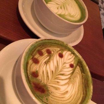 Sawada Coffee - Military latte (front). Green tea latte (back). - Coffee & Tea Near Me - Chicago, Illinois Sawada Coffee - Military latte (front). Green tea latte (back). - Coffee & Tea Near Me - Chicago, Illinois