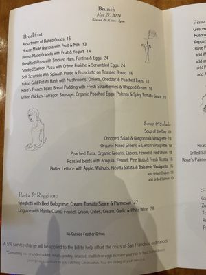 Menu photo 5 Rose's Cafe San Francisco, CA