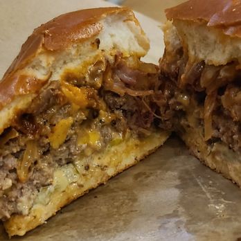 Buffalo Wild Wings - A peek inside the Smoked Brisket Burger. - Sports Bars Near Me - Newburgh, New York