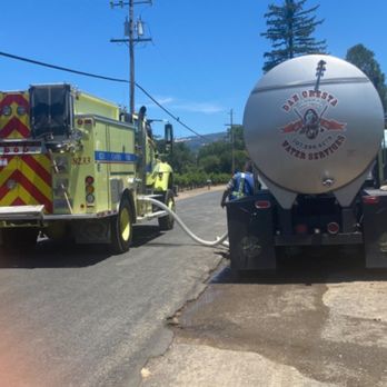Dan Cresta Water Services - We were honored to be able to help with the #pointfire we were there with our trucks full of water so we could fill the fire trucks. - Water Delivery Near Me