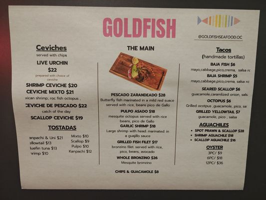 Menu photo 1 GOLDFISH Stanton, CA