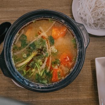 Saigon Bistrot - Seafood deluxe Tom yum soup! - Vietnamese Near Me - Garden Grove, California