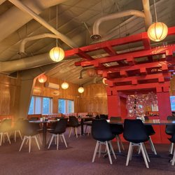 Tokyo - Restaurant interior is cute and warm with tables and booths
