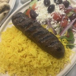 Food was great had beef kebab rice and salad very nice customer service from Juan who took my order
