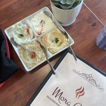 Mora Grill - Dip sampler - Syrian Near Me - Pompano Beach, Florida