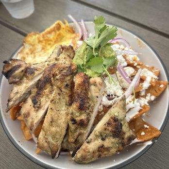 Gaucho Beach - Chilaquiles with Chicken - chips stayed crispy! - Sandwiches Near Me - Long Beach, California