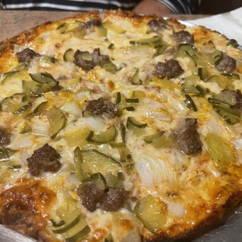Freda's - Cheeseburger pizza - Italian Near Me - West Bridgewater, Massachusetts Freda's - Cheeseburger pizza - Italian Near Me - West Bridgewater, Massachusetts