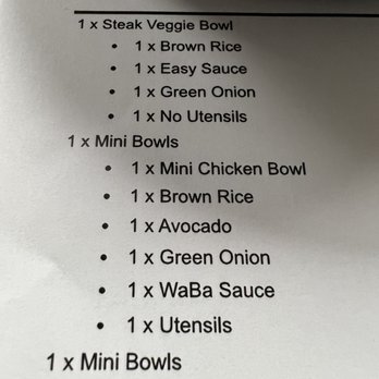 WaBa Grill - My order - Fast Food Near Me - Riverside, California WaBa Grill - My order - Fast Food Near Me - Riverside, California