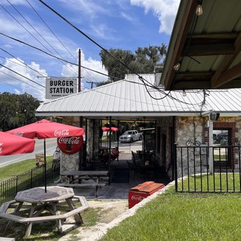The Burger Station - Outside seating. - Burgers Near Me - Hernando, Florida The Burger Station - Outside seating. - Burgers Near Me - Hernando, Florida