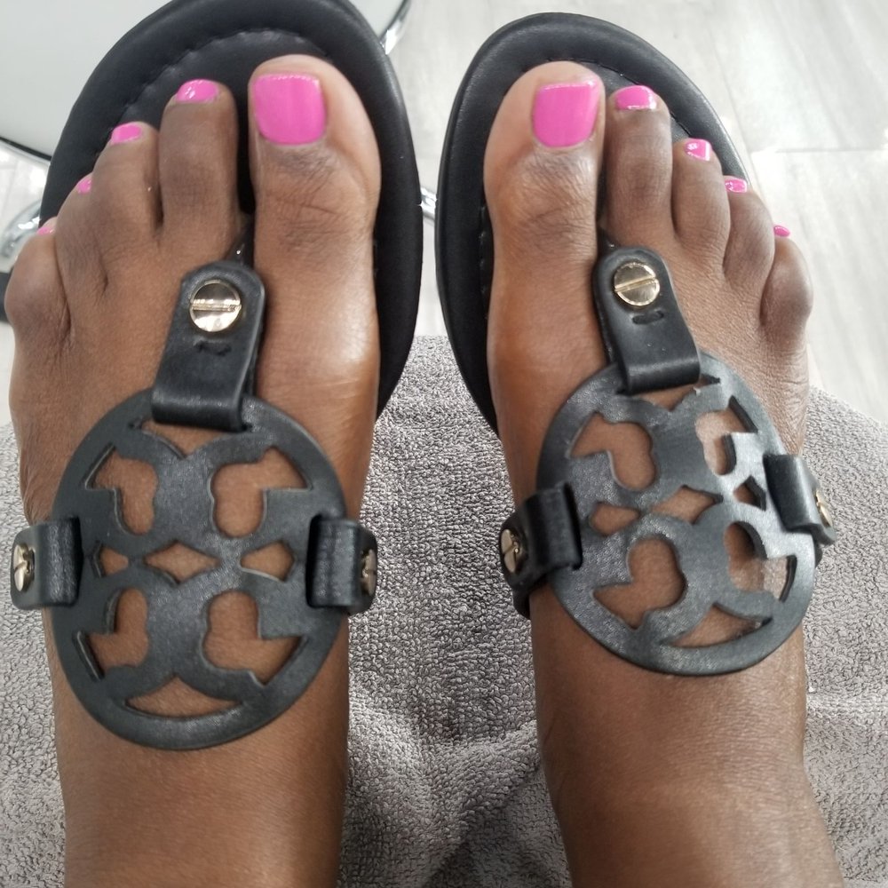 Cucumber pedicure with hot stones. Amazing!!!