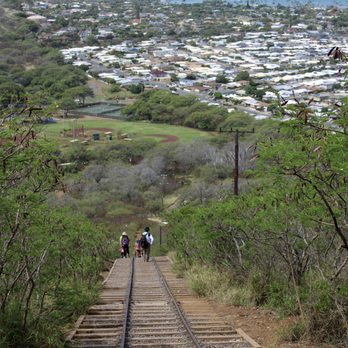 Koko Crater Trail - Half way up - Hiking Near Me - Honolulu, Hawaii