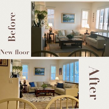 Tile Services - Before and After floor - Tiling Near Me